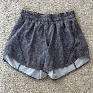 Lululemon Track That High-Rise Lined Short 3” Heather Grey Size 6